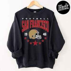 San Francisco Football Retro Style Crewneck Sweatshirt For Fan 91